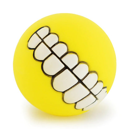 Squeaky Rubber Teeth Pet Toy